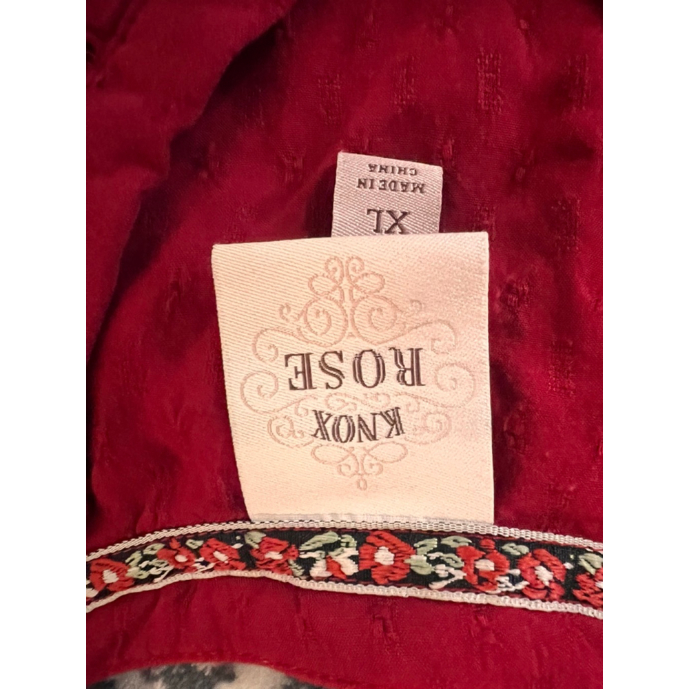 Women's Knox Rose Red Blouse Size XL - Picture 4 of 6